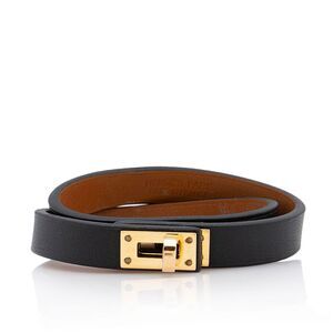 Hermes Box Calfskin Kelly Double Tour Bracelet
